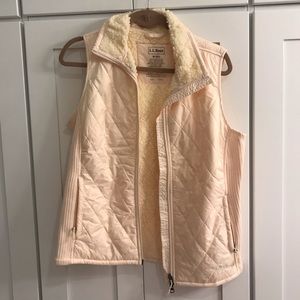 L.L. Bean cream colored vest